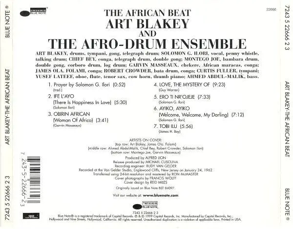 Art Blakey And The Afro Drum Ensemble The African Beat Blue