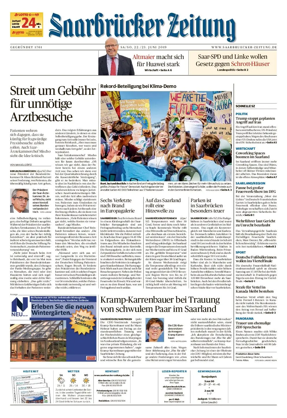Saarbrucker Zeitung Merzig Wadern 22 Juni 19 Avaxhome