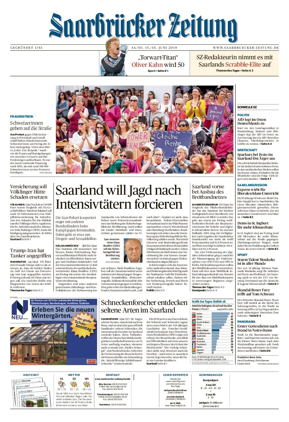 Saarbrucker Zeitung Merzig Wadern 15 Juni 19 Avaxhome