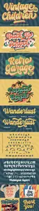 Vintage Children - Retro Groovy Script Font