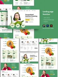 Nutrition Coaching Website Landing Page 8PHDSXK