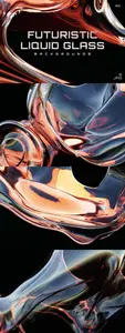 Futuristic Liquid Glass Backgrounds W3E9FGA