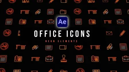 Office Neon Icons 53564330