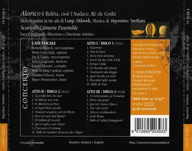 Luca Casagrande, Scarlatti Camera Ensemble - Agostino Steffani: Alarico (2009)