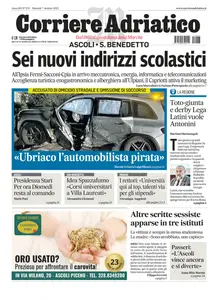 Corriere Adriatico Ascoli - 7 Ottobre 2025