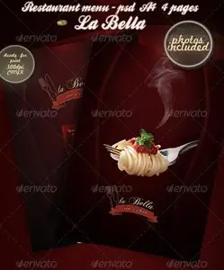 GraphicRiver La Bella - Restaurant Menu - Photos Included