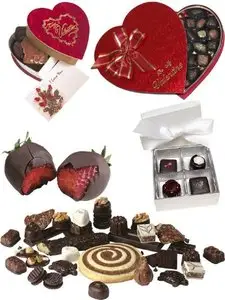 Chocolate candy - a compilation stock images