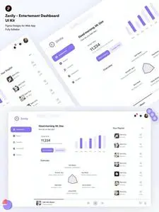 Zenlly - Entertement Dashboard UI Kit