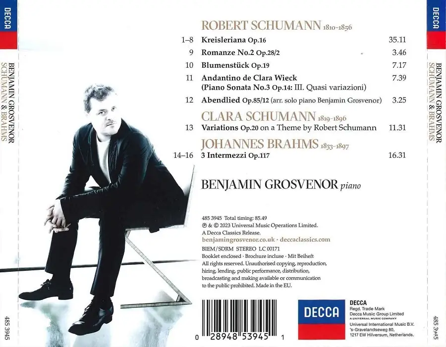 Benjamin Grosvenor - Schumann & Brahms (2023)   Avaxhome