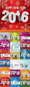 2016 Happy New Year vector background 2
