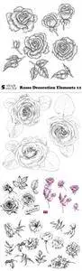 Vectors - Roses Decoration Elements 11