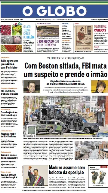 Jornal O Globo em PDF, Sabado, 20 de Abril de 2013
