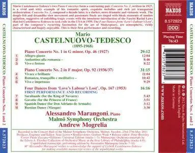 Alessandro Marangoni, Malmö SO, Andrew Mogrelia - Mario Castelnuovo-Tedesco: Piano Concertos Nos. 1 and 2; 4 Dances (2012)