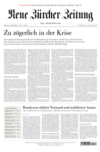 Neue Zurcher Zeitung - 17 März 2020