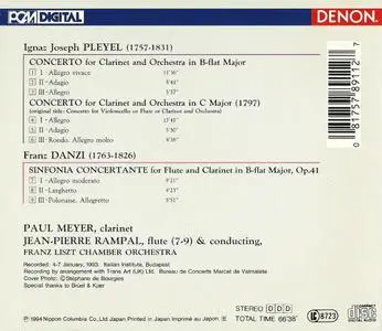 Paul Meyer, Jean-Piere Rampal - Pleyel: Clarinet Concertos, Danzi: Sinfonia Concertante (1994)