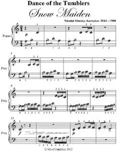 «Dance of the Tumblers Snow Maiden Beginner Piano Sheet Music» by Nikolai Rimsky-Korsakov