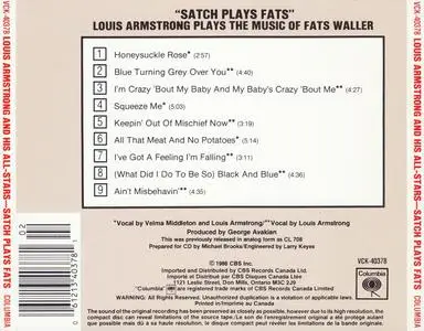 Louis Armstrong and His All-Stars - Satch Plays Fats (1955) {Columbia VCK-40378 rel 1986}