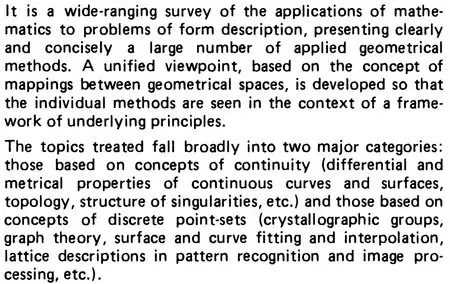 The Mathematical Description of Shape and Form