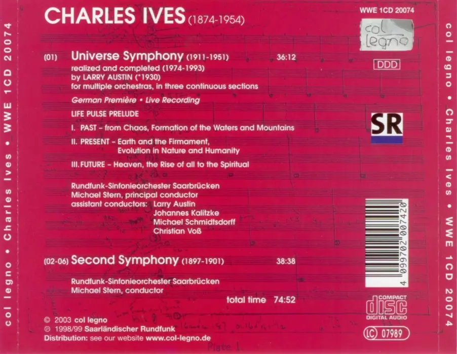 Charles Ives - Universe Symphony - Second Symphony (2003)