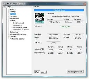 Portable RightMark CPU Clock Utility PRO v2.35.0