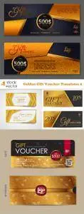 Vectors - Golden Gift Voucher Templates 5