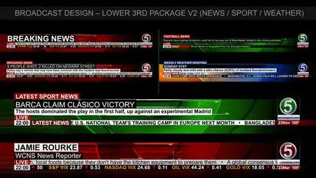 Videohive Broadcast Design - News Lower Third Package 2  6821109