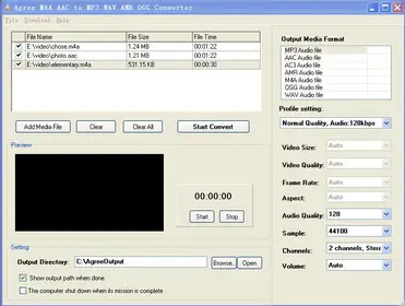 Agree M4A AAC to MP3 WAV AMR OGG Converter v5.0