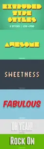 Styles PSD - Extruded CSS Type