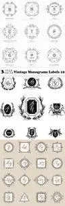Vectors - Vintage Monograms Labels 10