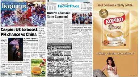 Philippine Daily Inquirer – January 18, 2016