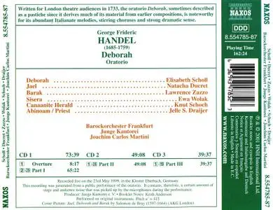 Joachim Carlos Martini, Barockorchester Frankfurt, Junge Kantorei - Handel: Deborah (2001)
