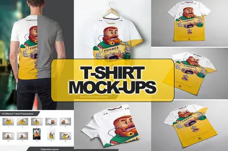 CreativeMarket - T-Shirt Mock-up 10 in 1