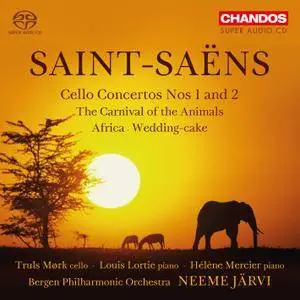 Bergen PO, Neeme Jarvi - Saint-Saens: Cello Concertos Nos. 1 & 2; Le Carnaval des animaux; Africa (2016)