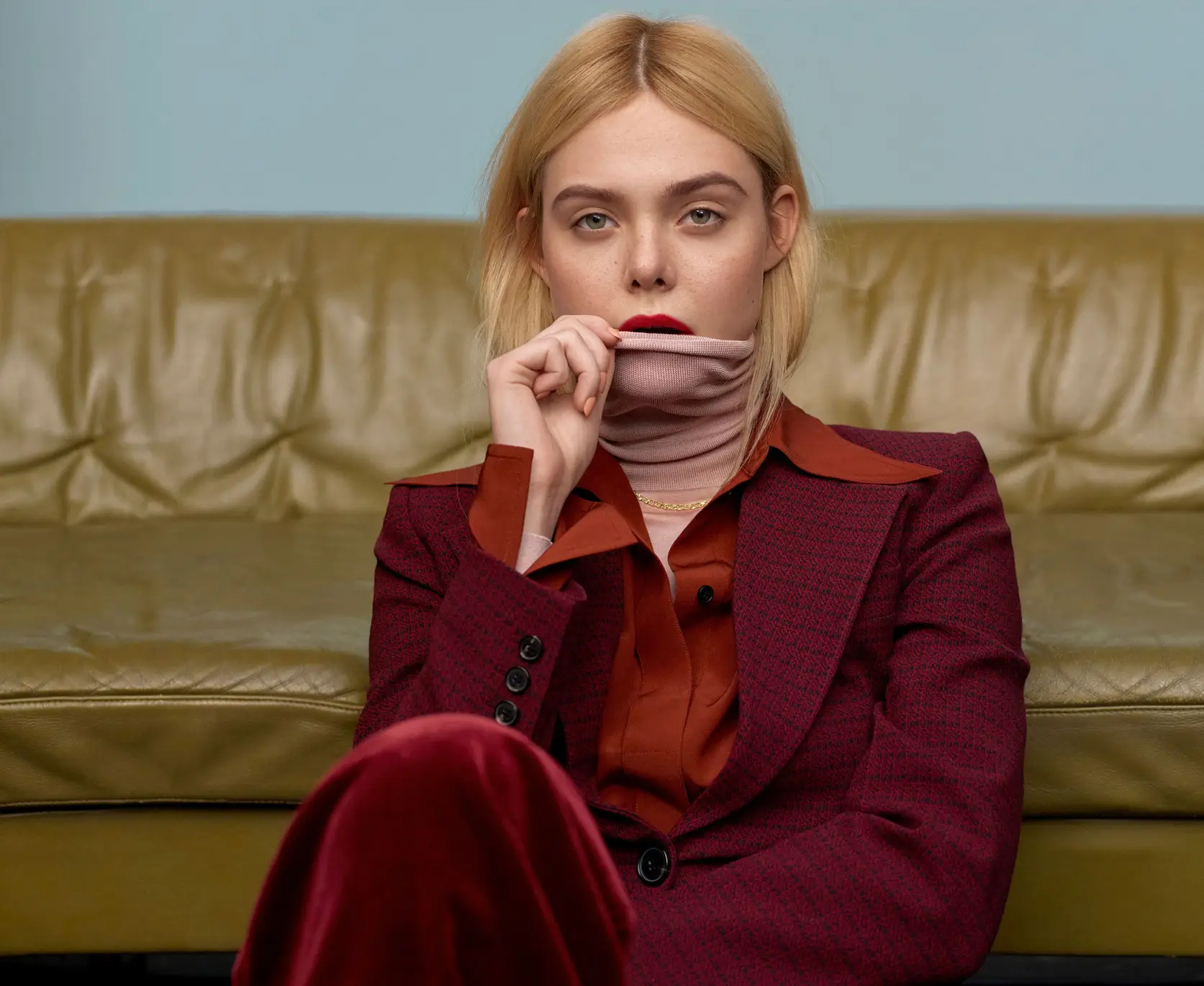 Elle Fanning by Thomas Whiteside for Marie Claire February 2020 / AvaxHome