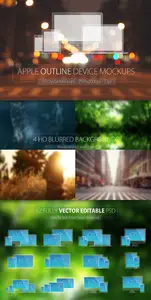 CreativeMarket - Apple Outline Device Mockups