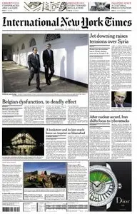 International New York Times - 25 November 2015