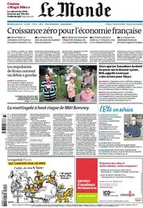 Le Monde du Mercredi 15 Aout 2012