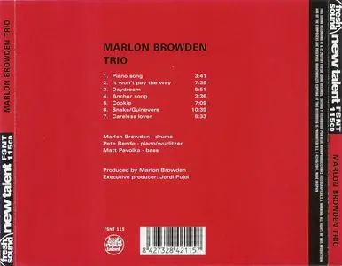 Marlon Browden Trio - s/t (2001) {Fresh Sound New Talent}