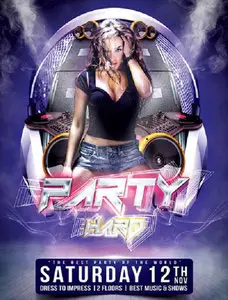PSD Party Hard Flyer Template