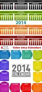Vectors - Color 2014 Calendars