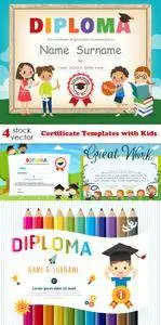 Vectors - Certificate Templates with Kids