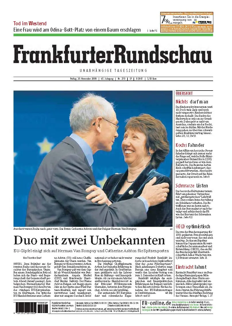 Frankfurter Rundschau vom 20. November 2009