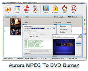 Aurora MPEG to DVD Burner v4.9.23