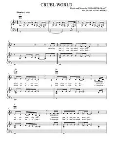 Cruel world - Lana Del Rey (Piano-Vocal-Guitar)