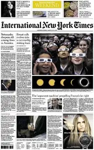International New York Times - Saturday-Sunday, 21-22 March 2015