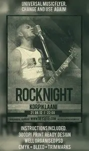 GraphicRiver Grunge/Retro Universal Music Flyer