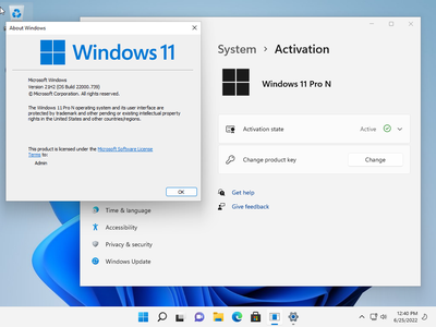 Windows 11 21H2 Build 22000.739 Aio 13in1 (No TPM Required) Preactivated