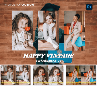 Happy Vintage Photoshop Action