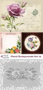 Vectors - Floral Backgrounds Set 15