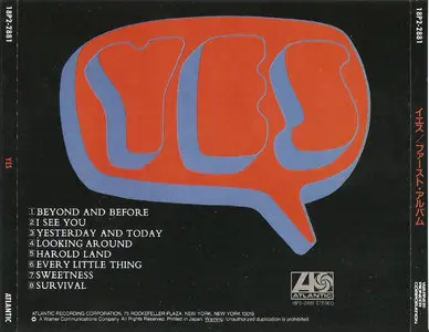 Yes -Yes (1969) [1989, Warner-Pioneer, 18P2-2881]
